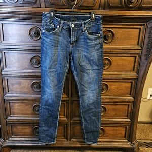 Women's Silver Skinny Jeans